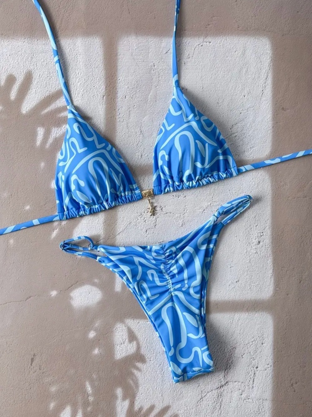 Blues, Abstract Print, Bikini Set